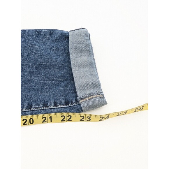 Levis Signature Mid Rise Boyfriend Jeans Medium Wash Faded Cuffed Size 27x24 - Picture 7 of 8